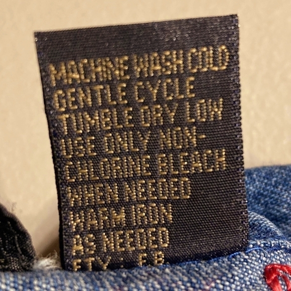 Vintage Life Style 90's Embroidered Denim Jean Jacket Women's Small Petite PS - Picture 5 of 6